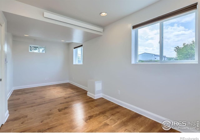128 Carpenter Rd, Fort Collins, CO 80525 - unfurnished room featuring baseboards, light wood finished floors, and recessed lighting