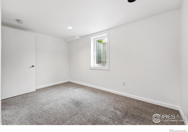4462 Hamilton Ct, Boulder, CO 80305 - carpeted empty room with baseboards, recessed lighting, and a smoke detector