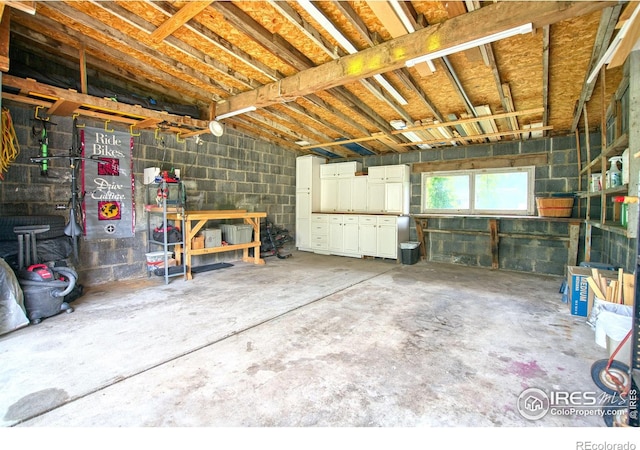 1233 Carolina Ave, Longmont, CO 80501 - garage with concrete block wall