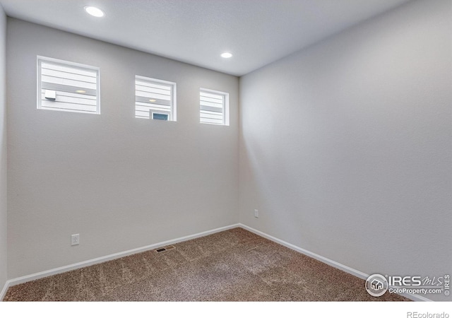 3997 Forest Lake Ct, Loveland, CO 80538 - empty room featuring carpet floors, baseboards, and recessed lighting