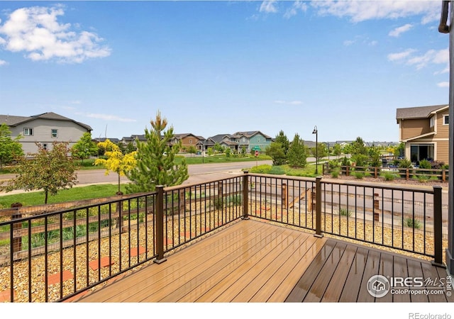 3997 Forest Lake Ct, Loveland, CO 80538 - wooden deck with a residential view