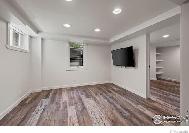 1010 Euclid Ave, Boulder, CO 80302 - below grade area with wood finished floors and recessed lighting