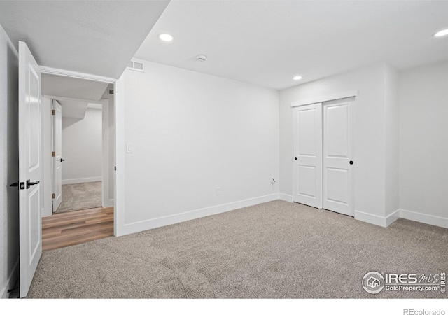 6766 Zenobia Loop, Westminster, CO 80030 - basement featuring carpet floors, baseboards, and recessed lighting