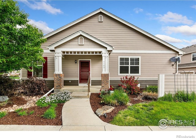 3180 Springfield Dr, Loveland, CO 80538 - view of front of property featuring covered porch