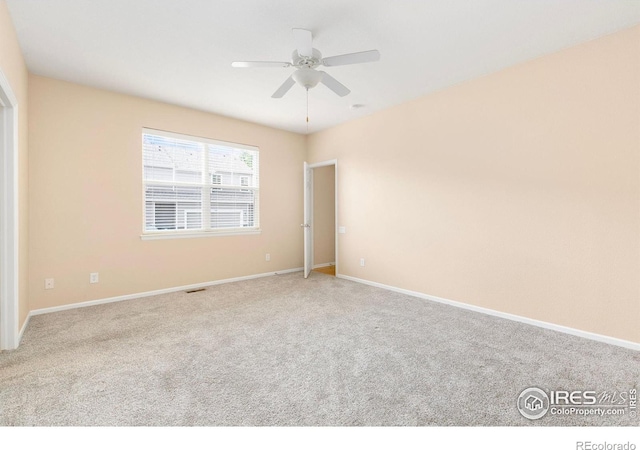 3180 Springfield Dr, Loveland, CO 80538 - empty room with carpet floors, ceiling fan, and baseboards