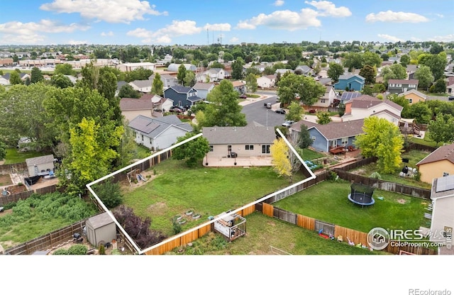 3816 Partridge Ct, Evans, CO 80620 - aerial view of residential area featuring property parcel outlined