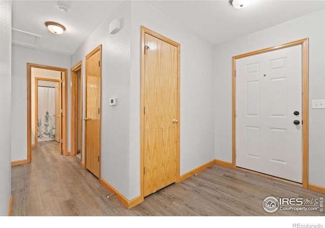 3816 Partridge Ct, Evans, CO 80620 - foyer with light wood-type flooring and baseboards