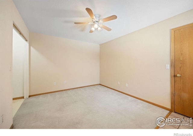 3641 Wild Horse Ct, Loveland, CO 80538 - carpeted empty room with a ceiling fan and baseboards