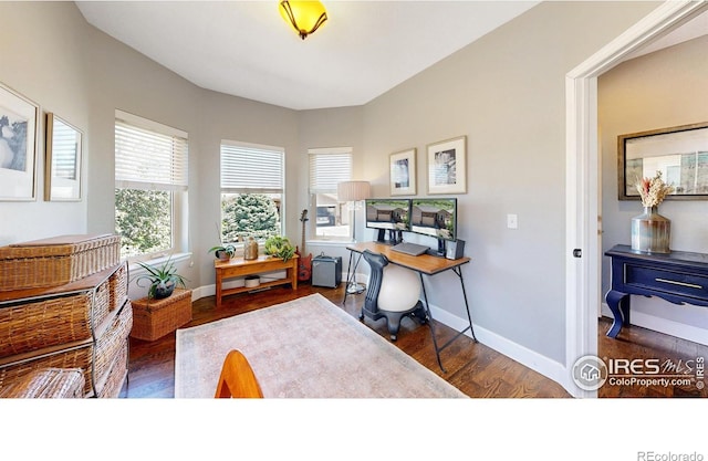 6945 N Fargo Trl, Littleton, CO 80125 - office area with wood finished floors and baseboards