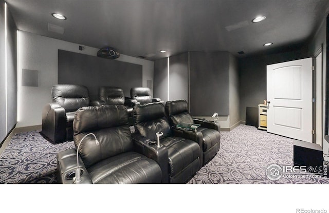 6945 N Fargo Trl, Littleton, CO 80125 - cinema featuring carpet floors and recessed lighting