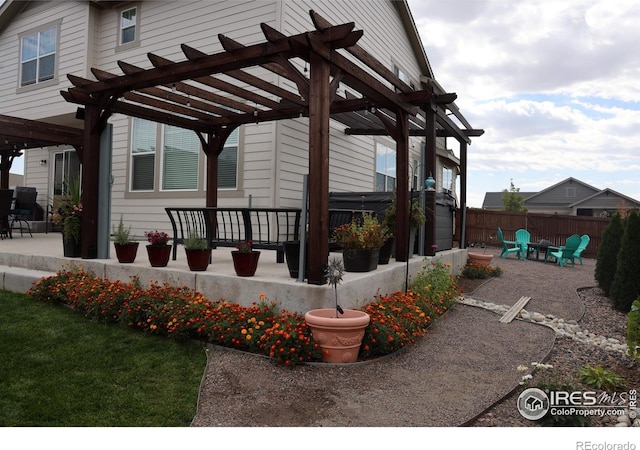 1191 Horsetail Loop, Elizabeth, CO 80107 - view of patio / terrace with a pergola