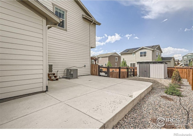 1191 Horsetail Loop, Elizabeth, CO 80107 - fenced backyard with a residential view, a patio, and central AC unit