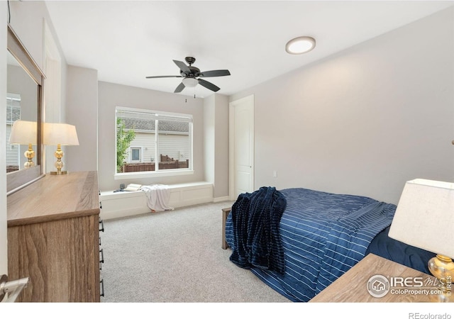 5966 Sunny Crest Dr, Timnath, CO 80547 - carpeted bedroom featuring ceiling fan