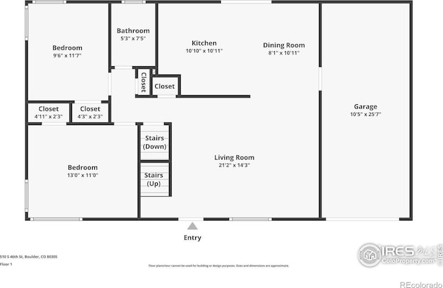 510 S 46th St, Boulder, CO 80305 - floor plan / room layout