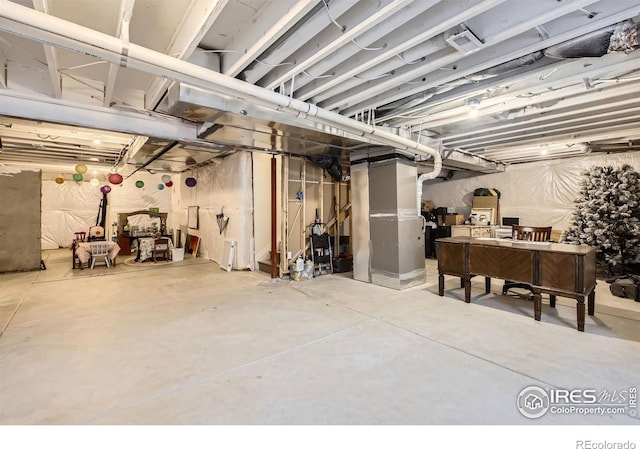12889 Clearview St, Firestone, CO 80504 - unfinished basement featuring heating unit
