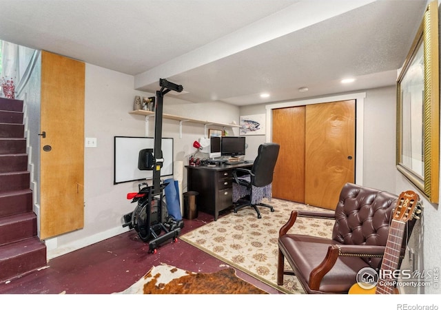 4900 W 6th Ave, Denver, CO 80204 - office featuring finished concrete flooring, baseboards, and recessed lighting