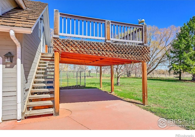 2994 75th St, Boulder, CO 80301 - view of patio with stairway and driveway