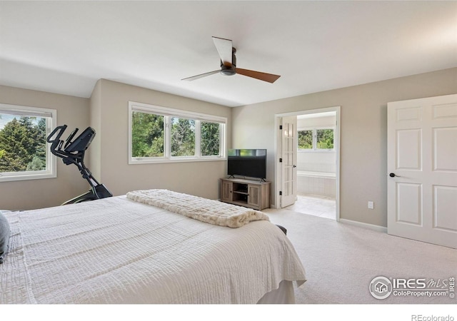4483 S Meadow Dr, Boulder, CO 80301 - bedroom featuring multiple windows, carpet, and ensuite bath
