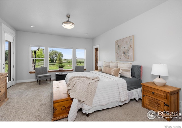 505 Nesting Eagles Way, Berthoud, CO 80513 - bedroom featuring carpet, multiple windows, recessed lighting, and baseboards