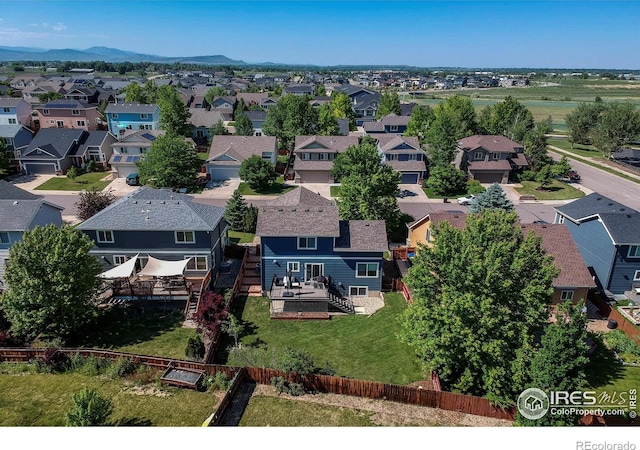 5609 Mount Sanitas Ave, Longmont, CO 80503 - aerial view of residential area featuring a mountainous background