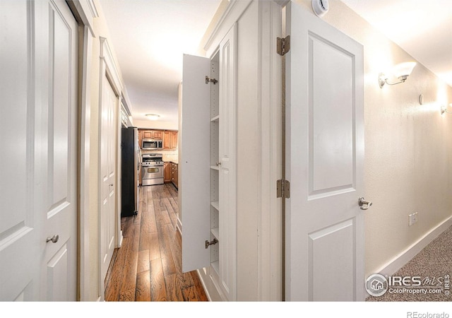233 N Meldrum St Unit 8, Fort Collins, CO 80521 - corridor with light wood-style floors and baseboards