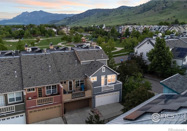 555 Laramie Blvd, Boulder, CO 80304 - aerial view at dusk of a mountain view and a residential view