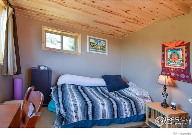 1960 Colard Ln, Lyons, CO 80540 - bedroom with wooden ceiling
