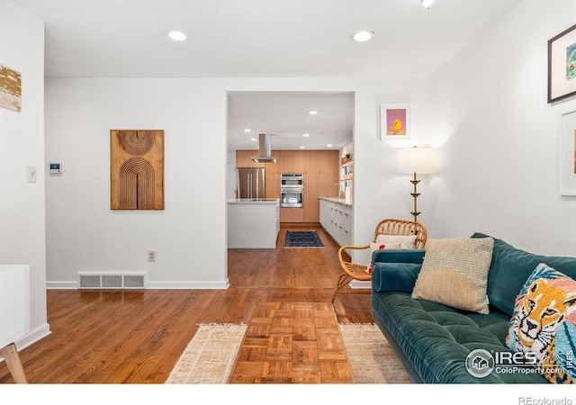 3490 16th St, Boulder, CO 80304 - living room with recessed lighting and baseboards