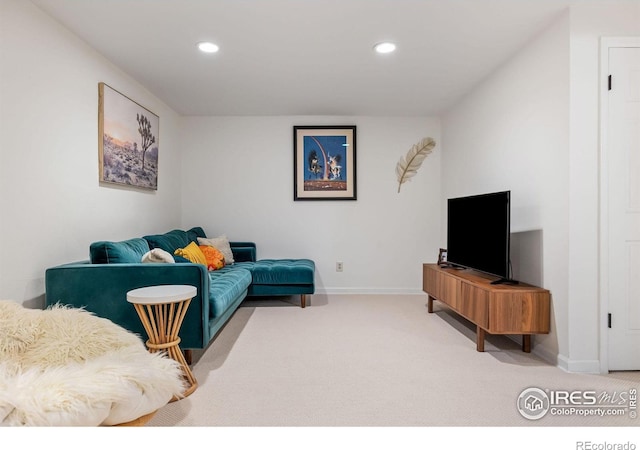 3490 16th St, Boulder, CO 80304 - living area featuring carpet and recessed lighting
