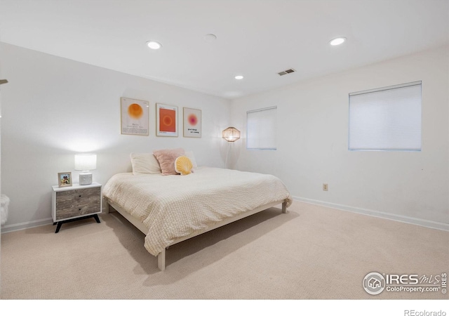 3490 16th St, Boulder, CO 80304 - bedroom featuring light carpet and recessed lighting