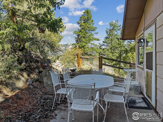 621 Landers St, Estes Park, CO 80517 - view of patio with outdoor dining area