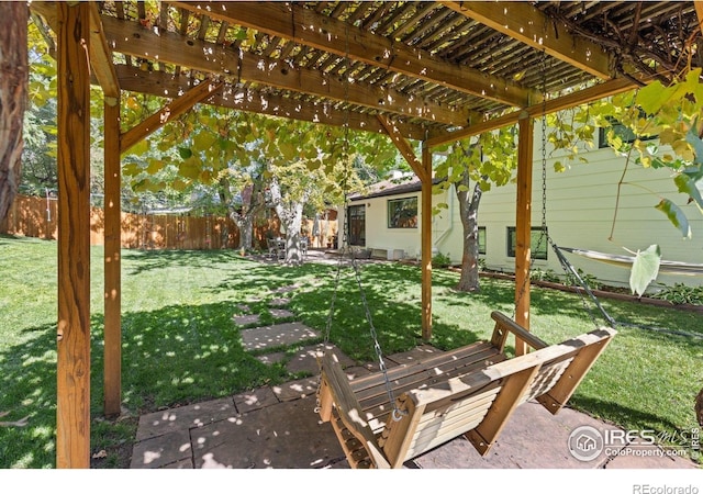 3635 Buckeye Ct, Boulder, CO 80304 - view of yard with a pergola and a patio