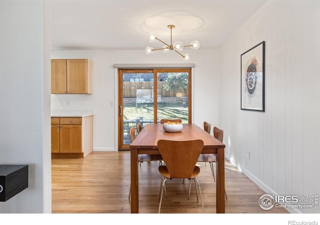 3635 Buckeye Ct, Boulder, CO 80304 - dining space with light wood-style floors and a chandelier