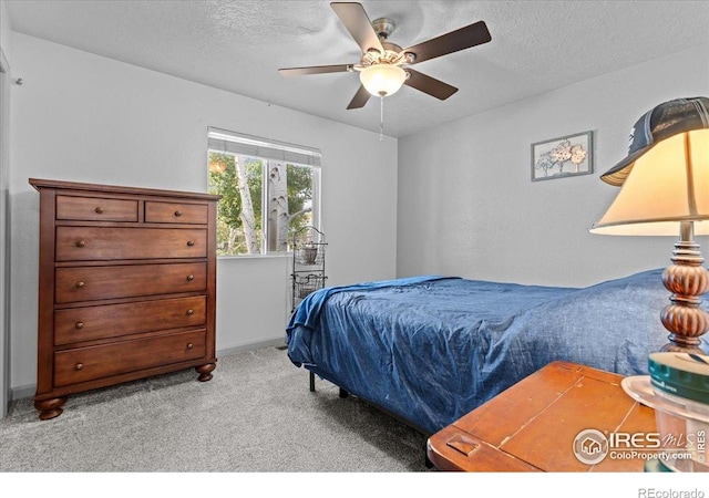 110 50th Ave, Greeley, CO 80634 - carpeted bedroom featuring a textured ceiling and a ceiling fan