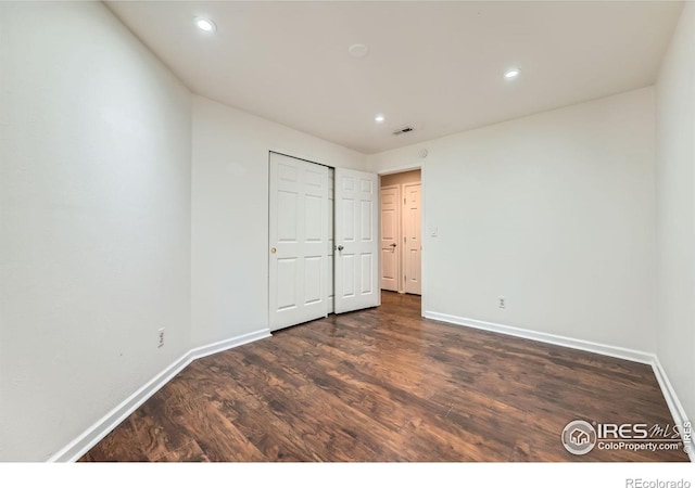 4771 White Rock Cir Unit B, Boulder, CO 80301 - unfurnished bedroom with recessed lighting and dark wood-type flooring