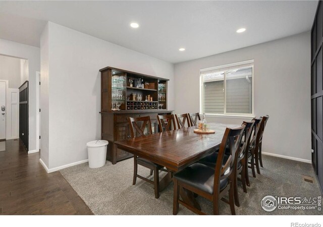 6420 Tuxedo Park Rd, Timnath, CO 80547 - dining room featuring recessed lighting and wood finished floors