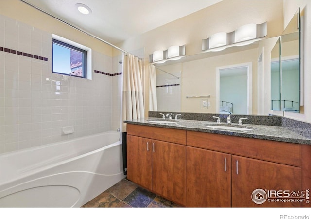 1200 Yarmouth Ave Unit 237, Boulder, CO 80304 - full bath with shower / bathtub combination with curtain and double vanity