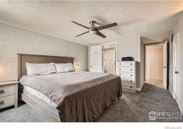 4009 W 52nd Ave, Denver, CO 80212 - bedroom featuring carpet flooring, a textured ceiling, and ceiling fan