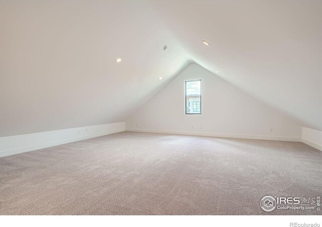 1126 W Enclave Cir, Louisville, CO 80027 - bonus room featuring vaulted ceiling, carpet flooring, and recessed lighting