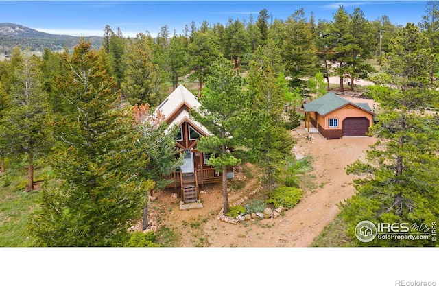 90 Woccon Ct, Red Feather Lakes, CO 80545 - view from above of property with a forest