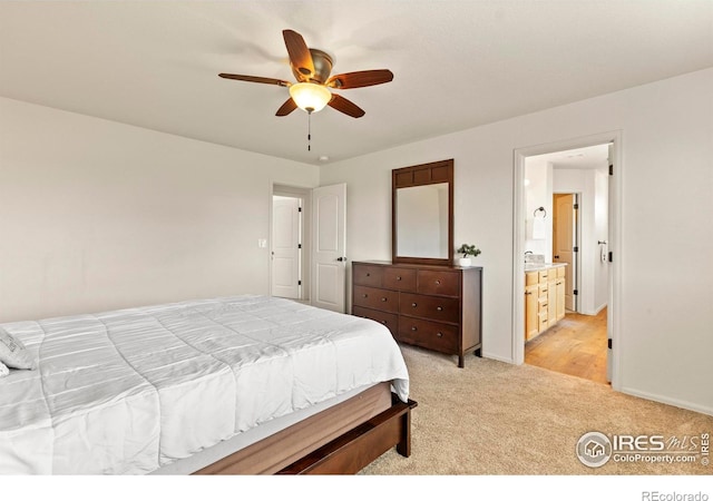 7266 Andover St, Wellington, CO 80549 - bedroom featuring light colored carpet and ceiling fan