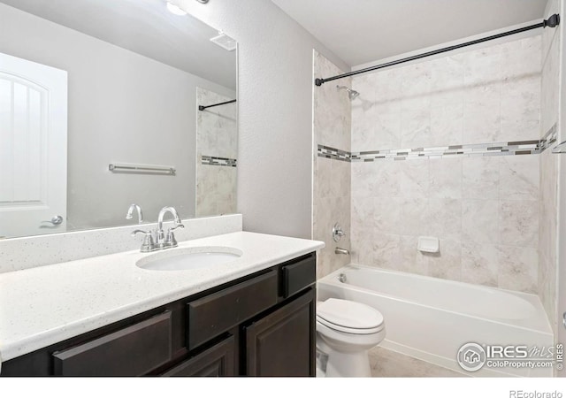 5562 Bristow Rd, Timnath, CO 80547 - bathroom featuring vanity, shower / bath combination, and tile patterned flooring