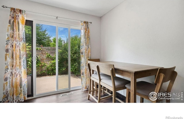 2013 Ridgewood Rd, Fort Collins, CO 80526 - dining space featuring wood finished floors