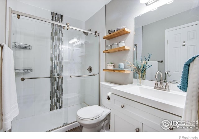 4763 White Rock Cir Unit A, Boulder, CO 80301 - bathroom with vanity and a shower stall