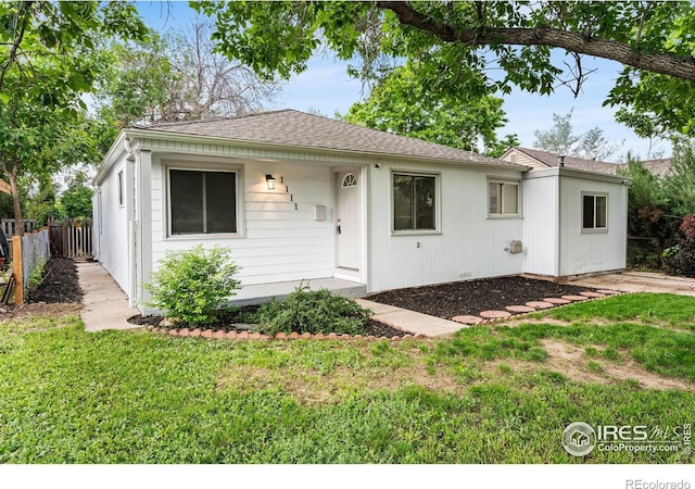 1111 Wabash St, Denver, CO 80220 - bungalow-style home featuring a shingled roof