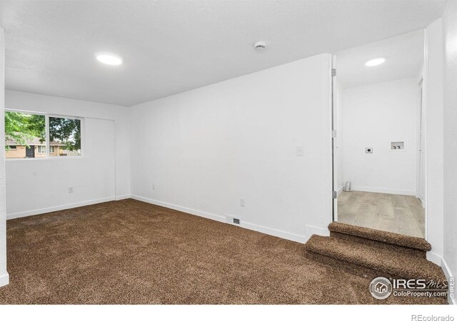 1111 Wabash St, Denver, CO 80220 - spare room featuring a smoke detector, carpet, and recessed lighting