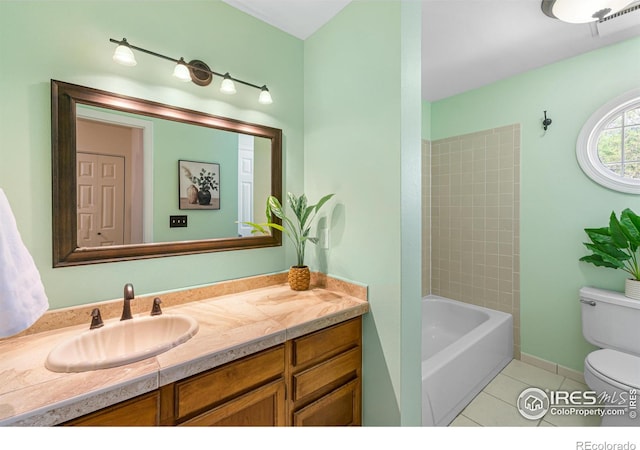 4255 Westshore Way Unit 19, Fort Collins, CO 80525 - full bath featuring tile patterned floors, vanity, and tub / shower combination