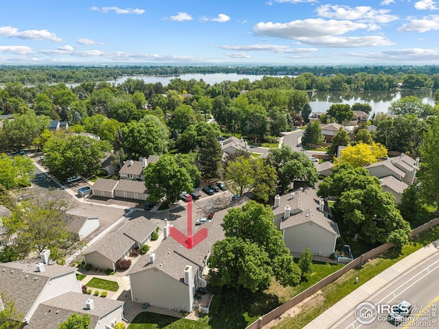 4255 Westshore Way Unit 19, Fort Collins, CO 80525 - aerial perspective of suburban area with a nearby body of water