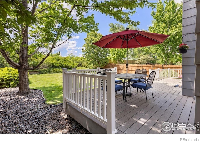 1667 Reliance Cir, Superior, CO 80027 - wooden deck with outdoor dining area