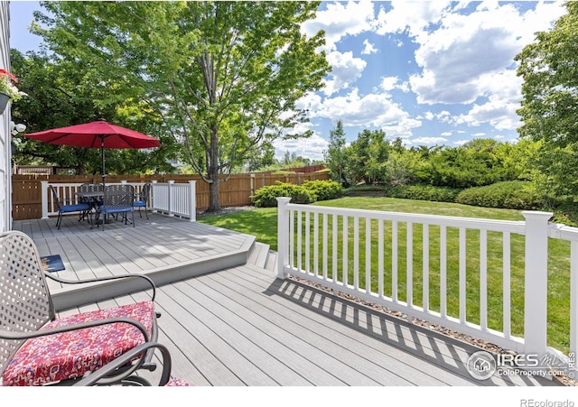 1667 Reliance Cir, Superior, CO 80027 - wooden deck with outdoor dining area